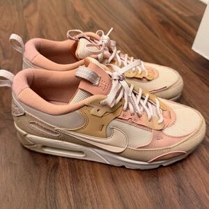 Women's Pink and Beige Nikes